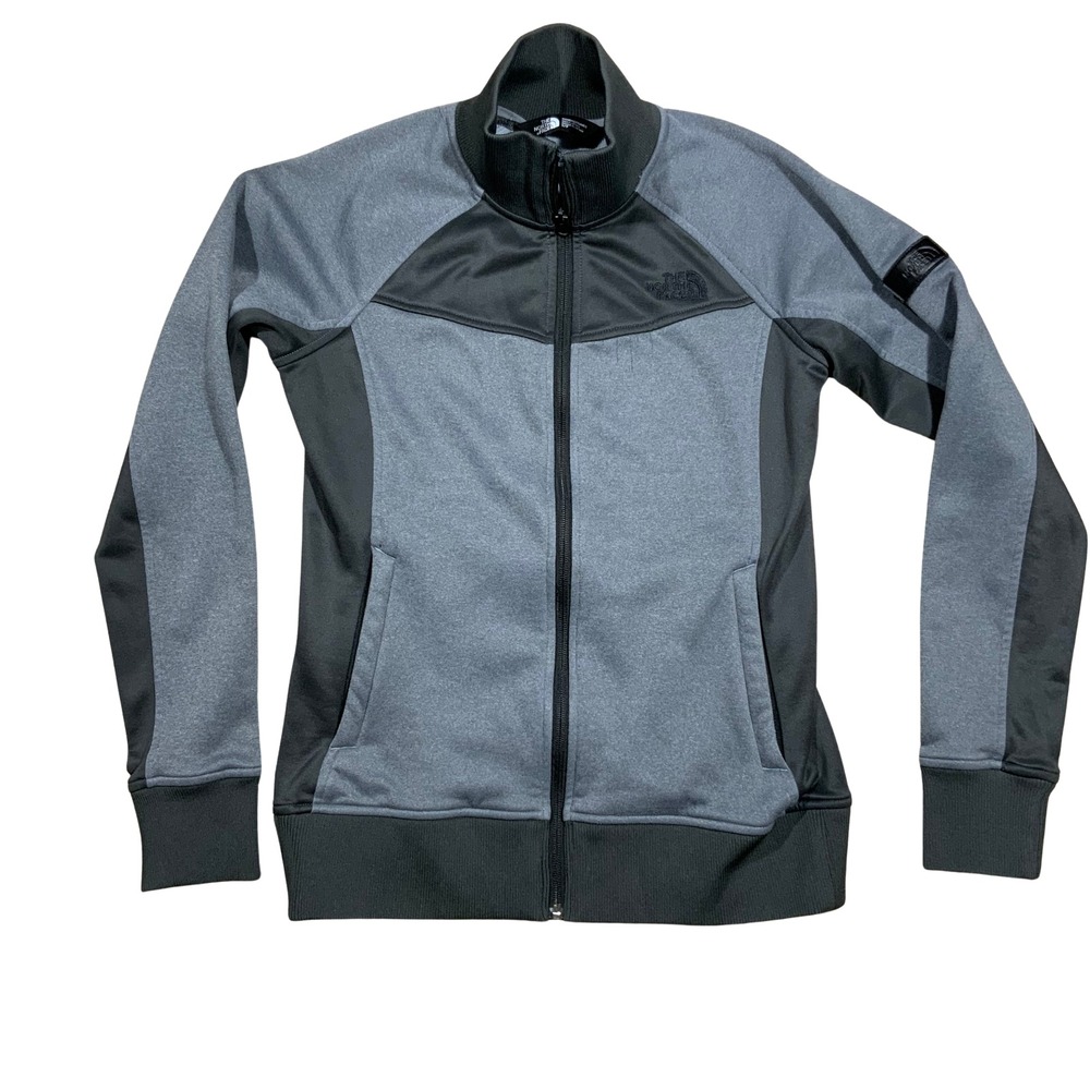 THE NORTH FACE Womens Full Zip Track Jacket Gray/Black Small MSRP $79